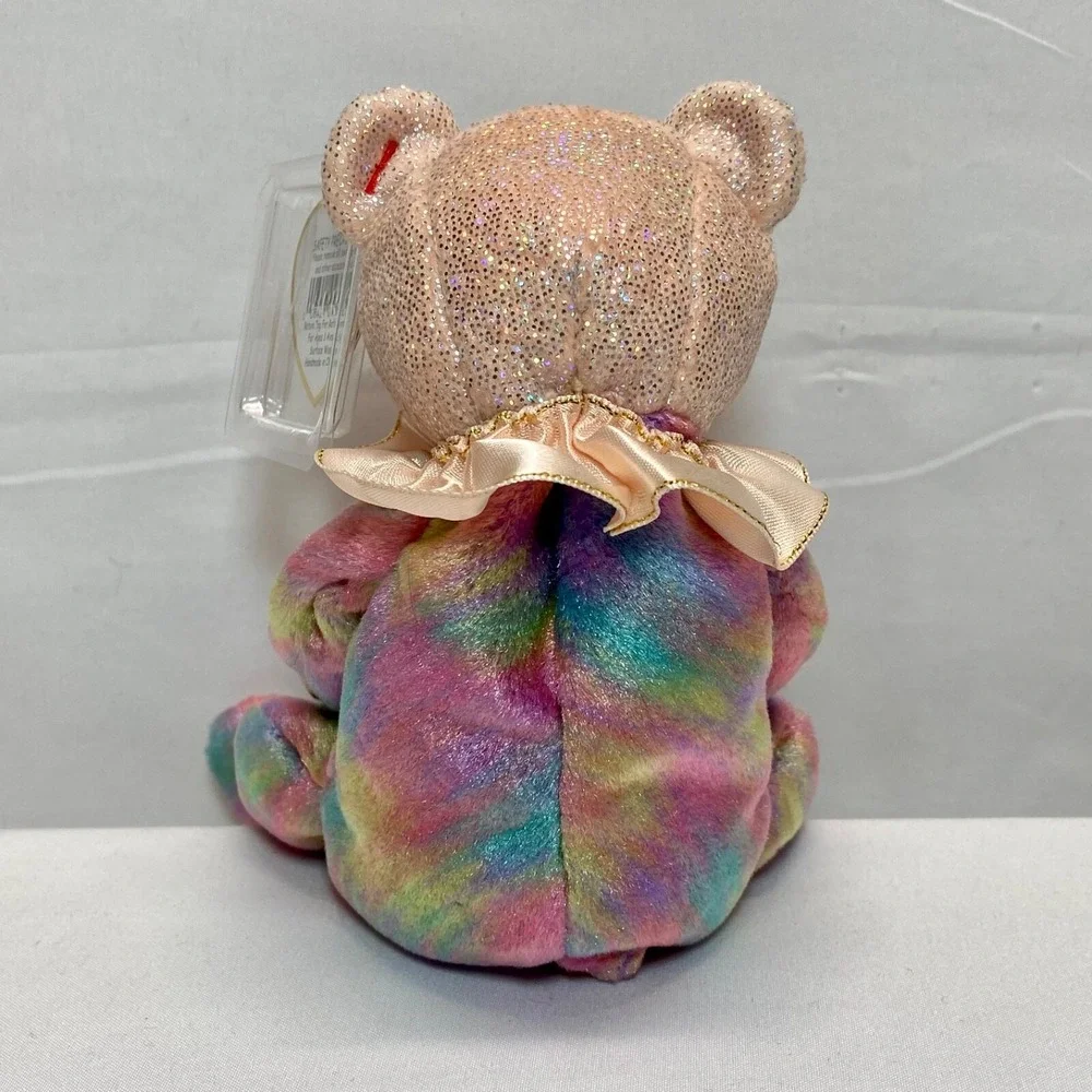 Ty Birthday Beanie October 2001 Bear Opal Birthstone Nose Retired Plush MWMT